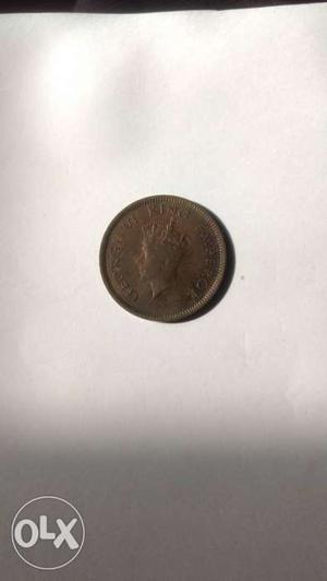 1 quarter Anna India  bronz coin