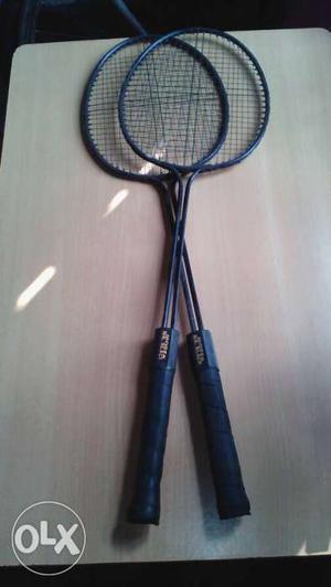 2 Blue Badminton Rackets