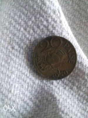 20 paise indian coin
