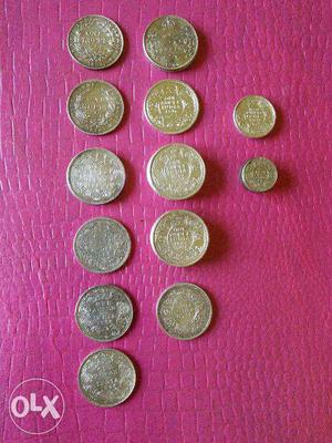 Antique British era Silver coins from  to