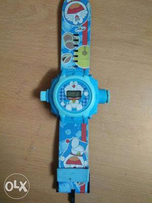Blue, Yellow, And Red Doraemon Digital Watch
