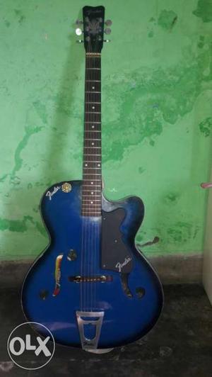 Blue-burst Fender Jaz Guitar