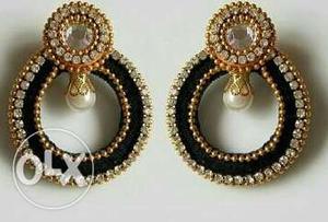 Chandbali Silk thread earrings
