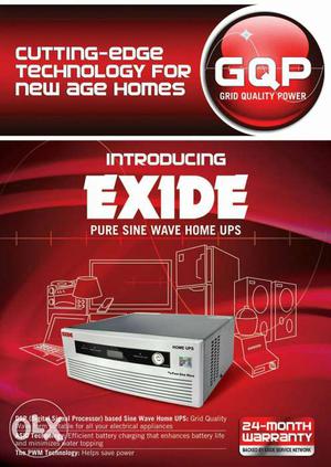 EXIDE Inverter 850VA 24 Month Warranty Pure Sine