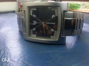 Fastrack silver metal watch good working