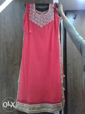 Net straight kurti, size 44 with dupatta, in two