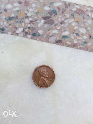 One cent coin of USA 's old coin