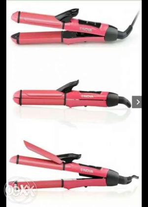 Pink And Black Electric Hair Straightener