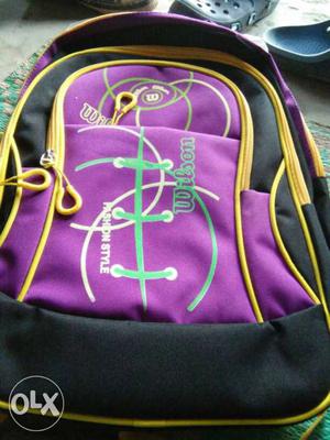 Purple, Yellow And Black Wilson Backpack