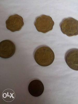 Seven Indian Coins