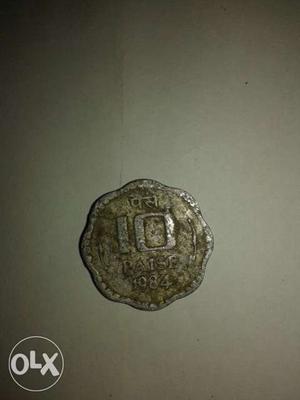 10 Indian Paise Coin and ancient coin