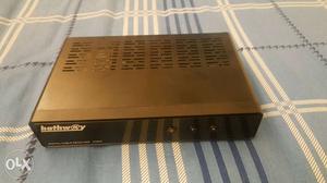Black Hathway Den Set top box with remote and adapter. New