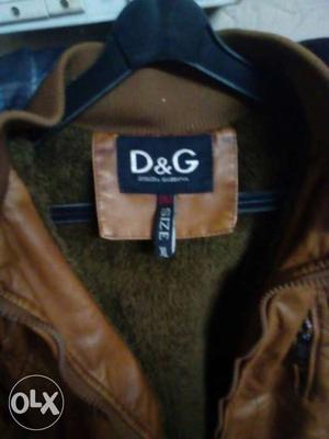 Brown original D&G leather jacket