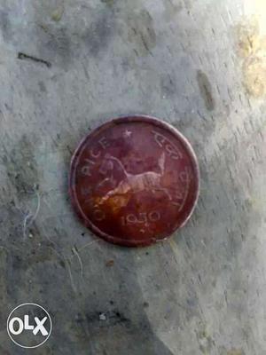 Copper Round Indian Coin
