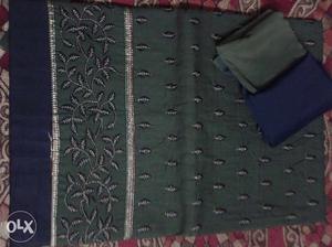 Cotton embroidery suit with dupatta.