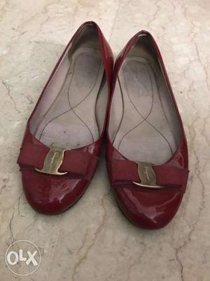 Feragamo red shoes