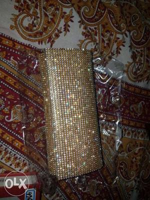 Gold Glittered Pouch