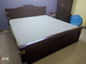 King size bed (WITHOUT Mattress) made of solid