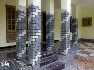 Natural stone work for wall