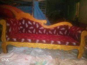 One maharaja divan cot with cushion work and one