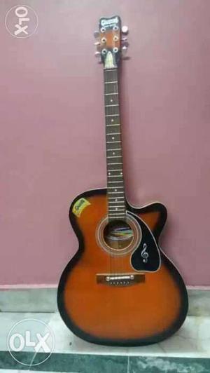 Orange Burst Gibson Cutaway Acoustic Guitar