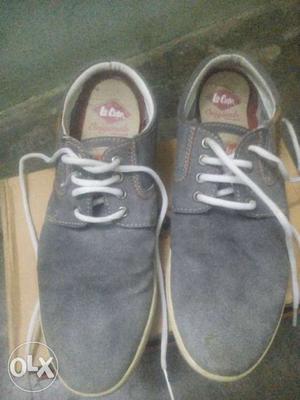 Pair Of Gray Casual Shoes