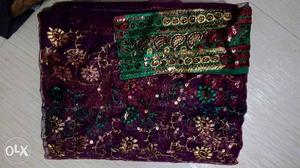 Purple And Green sari
