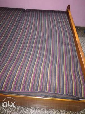Purple, Yellow And Red Stripe Bedspread