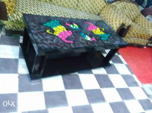 Rectangular Black Wooden Coffee Table