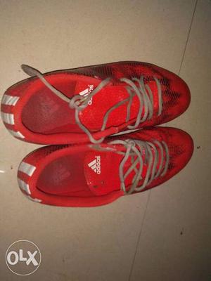 Red And White Adidas Running Shoes