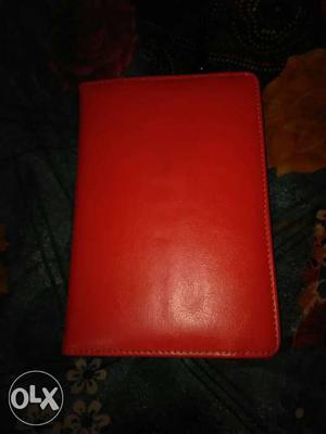 Red Leather flip cover and calling tab