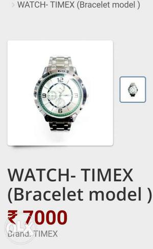 Timex U.S.A men's sliver chain watch
