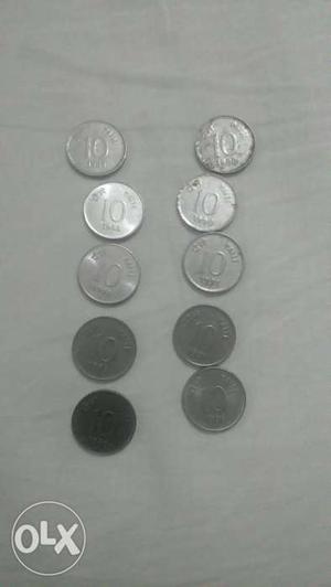10 Indian Paise Coins
