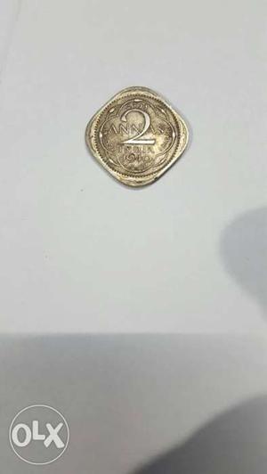2 Indian Paise Silver Coin