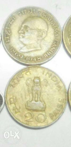 20 pice Gandhi coin each 100 fixed price