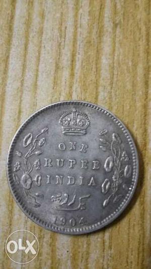Antique silver old coin of 