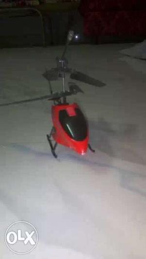 Black And Red Heli-copter Drone