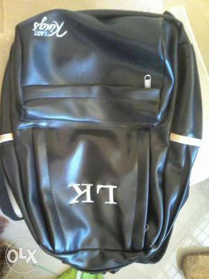Black Lk Leather Backpack