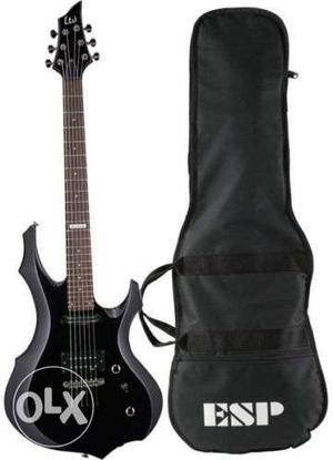 Black Warlock Electric Guitar With Bag esp f10