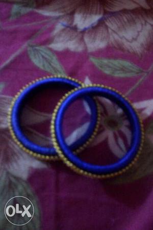 Blue And Gold Bangles