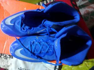 Blue-and-gray Nike Athletic Shoes