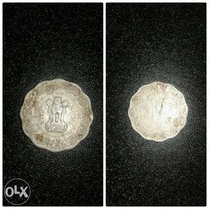 Brown Scalloped Coin