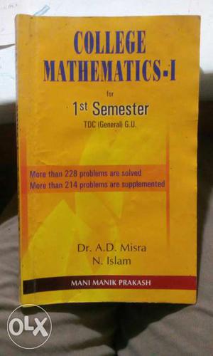 College Mathematics 1 1st Semester Book