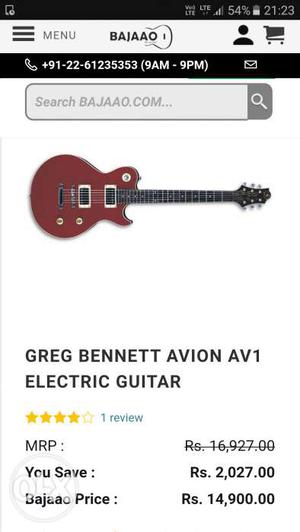 Electric Guitar: Greg Bennett AV1