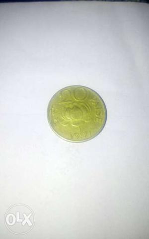 Gold 20 Indian Piase Coin