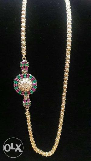 Gold And Emerald Necklace