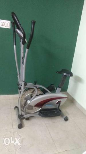 Grey And Red Elliptical Trainer