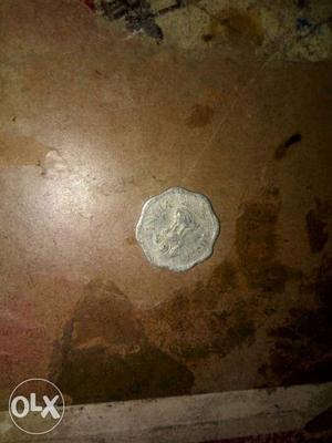Indian silver coin 10 paisa