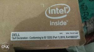 Intel Inside Dell Self Declaration Comforming To Is 