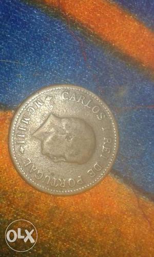 Kalyan..india portugueza 1/2tanga coin